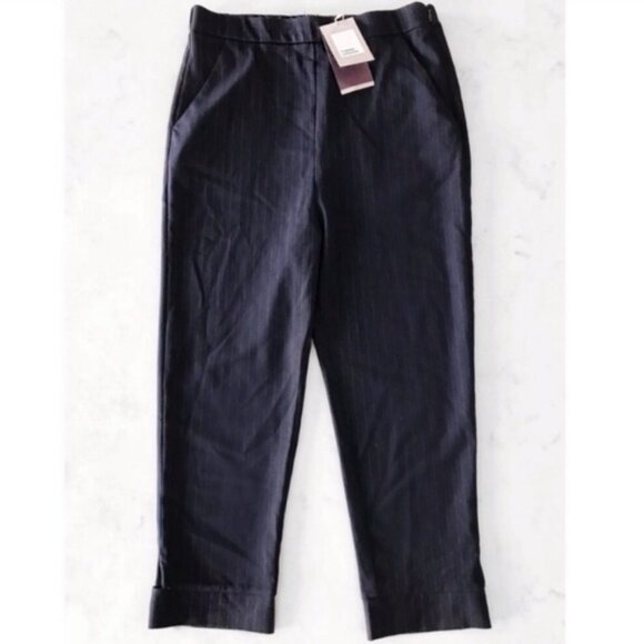 ZARA NWT Navy Blue Pinstripe Trouser Pants Size Small - Picture 8 of 8